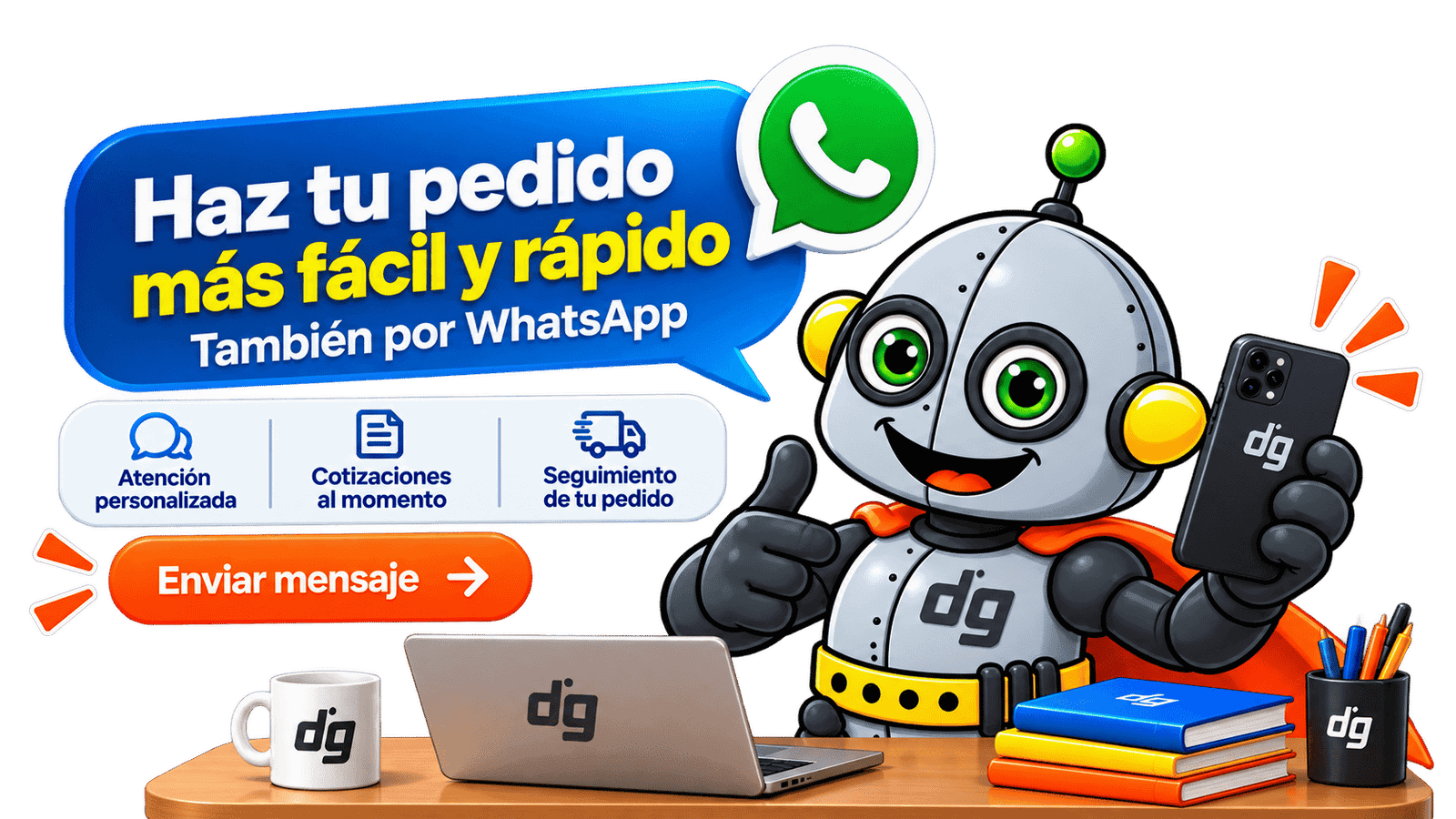 Haz tu pedido por WhatsApp con DGstore